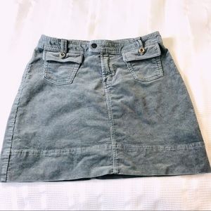 Patagonia‎ Corduroy Skirt Womens Size 6 Light Grey Organic Cotton Preppy Earthy